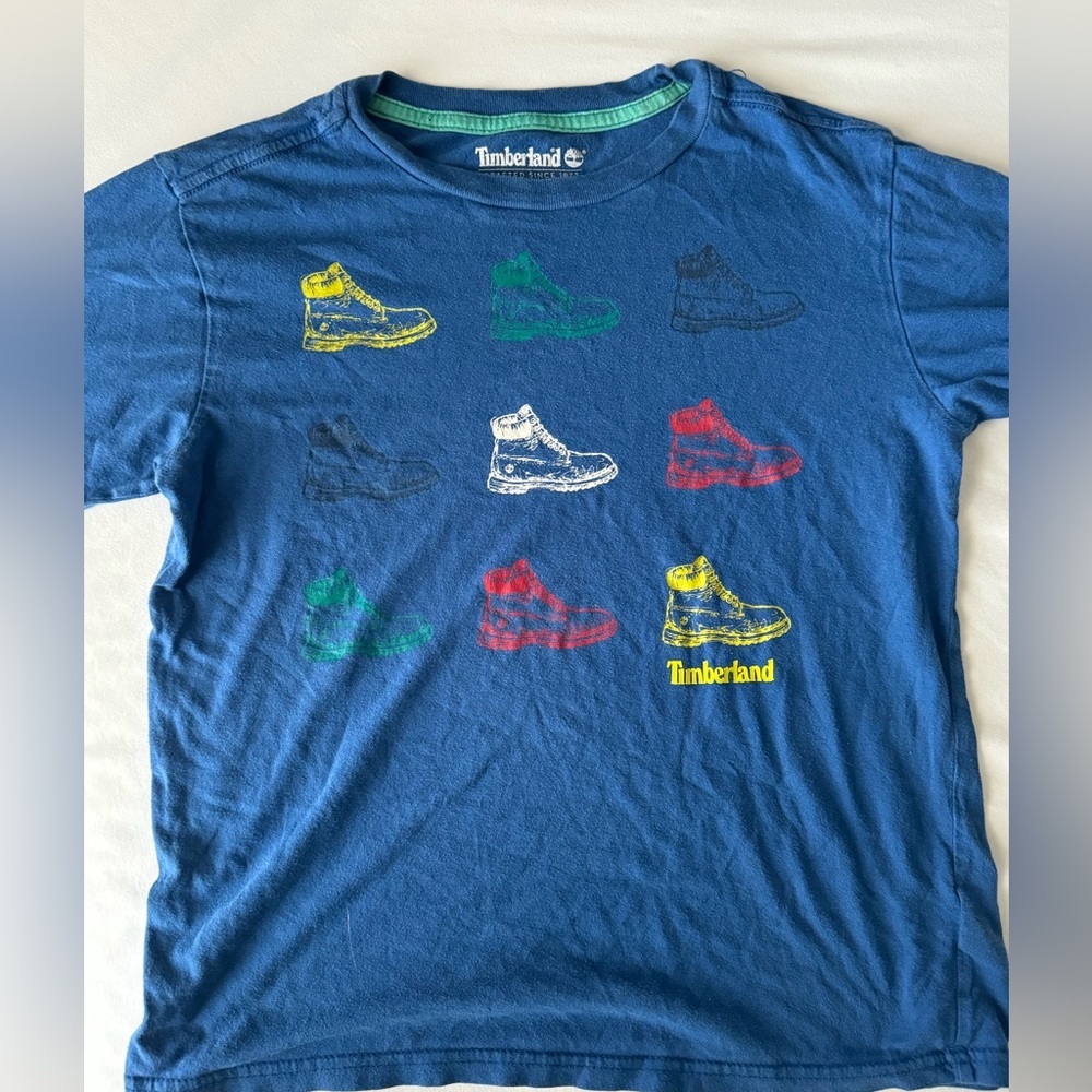 5 for $20✨TIMBERLAND Short Sleeve blue‎ T Shirt Boys Medium 10-12